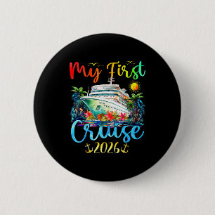 My First 2026 Cruise Trip Kids Vacation Matching F 2 Inch Round Button