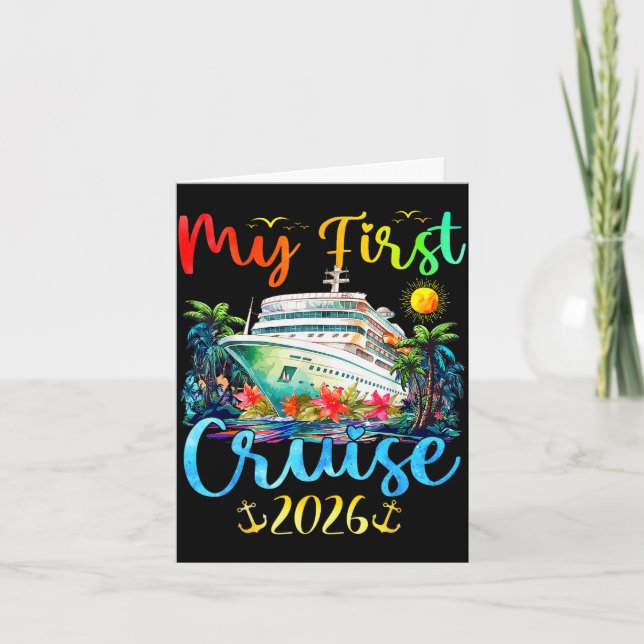My First 2026 Cruise Trip Kids Vacation Matching F Card (Front)
