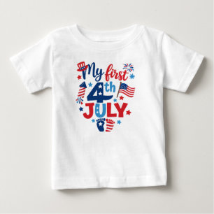 My First 4th of July Baby   Cute Patriotic  T-Shirt