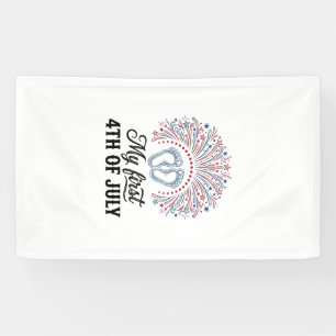 My First 4th of July Baby Feet Patriotic Shirt Des Banner