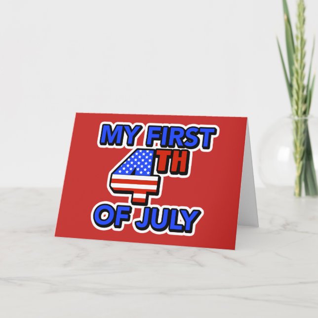 My First 4th of July Baby's Patriotic Card (Front)