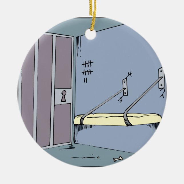 My first apartment ceramic ornament (Front)