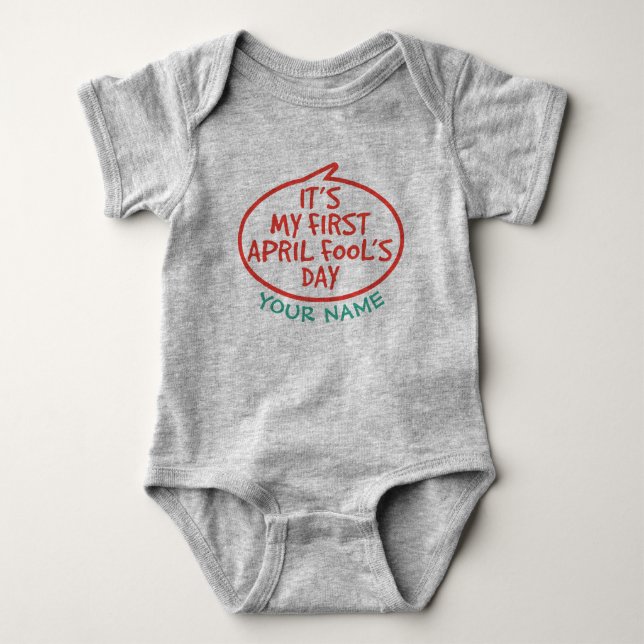 My First April Fool’s Day Baby Bodysuit (Front)