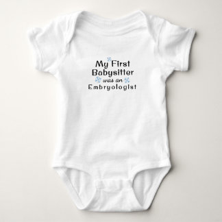 My First Babysitter Was An Embryologist Snowflake Baby Bodysuit