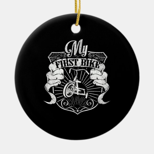 my first bike ceramic ornament (Front)