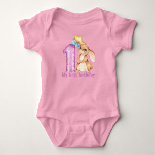 My first birthday baby bodysuit