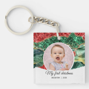 My first birthday christmas keychain