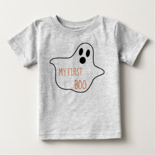 My First Boo Halloween Design Baby T-Shirt
