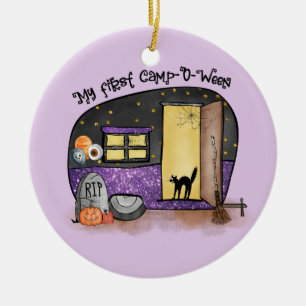 My First Camp-O-Ween   Halloween Camping Ceramic Ornament