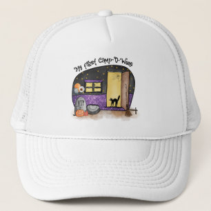 My First Camp-O-Ween – Spooky Black Cat Trucker Hat