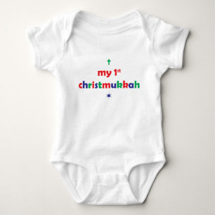 my first chistmukkah baby bodysuit