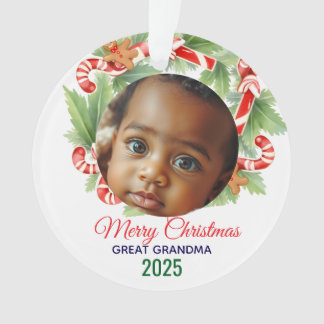My First Christmas 2025: Personalized Photo  Ornament
