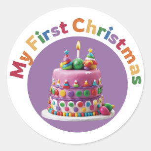 My First Christmas #2 Classic Round Sticker
