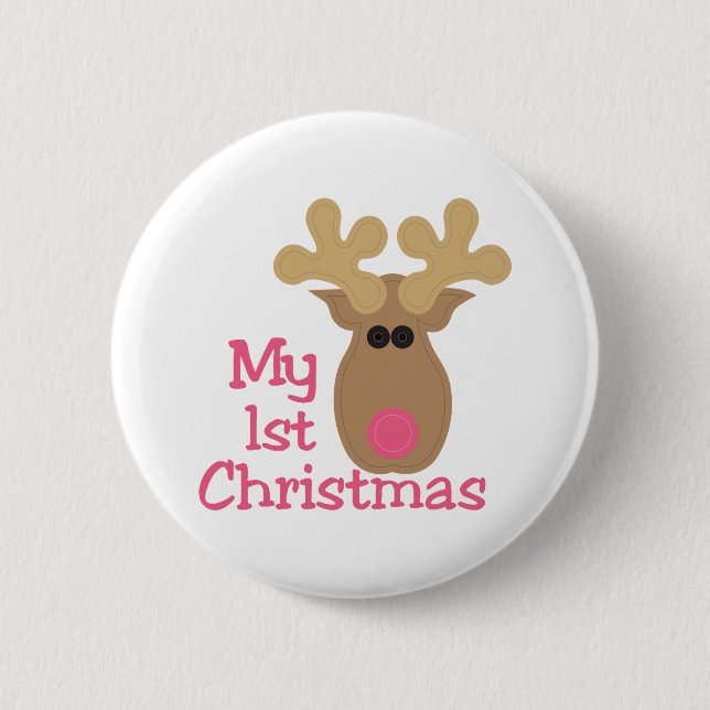 My First Christmas 2 Inch Round Button (Front)