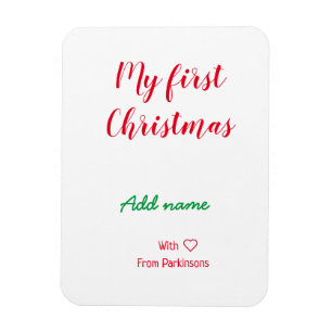 My first Christmas add name family name with love Magnet