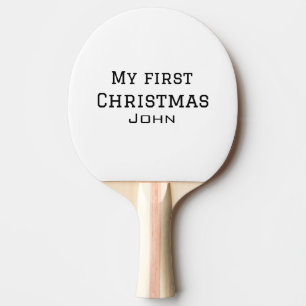 My first Christmas add name masculine men text sim Ping Pong Paddle