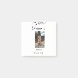 My first Christmas add pet name dog cat year photo Post-it Notes