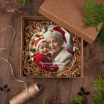 My First Christmas As A Grandma Family Photo Ceramic Ornament<br><div class="desc">If you're searching for a unique and sentimental gift for your mother this Christmas, look no further! This delightful ceramic photo ornament is the perfect present. It features an image of your mother's first Christmas with your baby, making it a wonderful keepsake that your family can treasure forever. You can...</div>