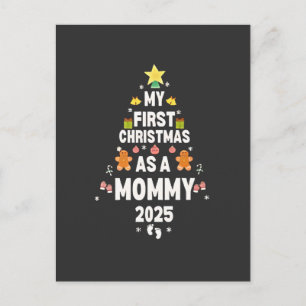 My First Christmas as a Mommy 2025 Xmas Announcement Postcard