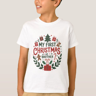 My First Christmas As Brother Family Matching  T-Shirt