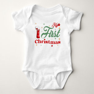 My First Christmas Baby Jersey Bodysuit