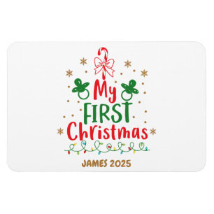 My First Christmas Candy Cane Magnet