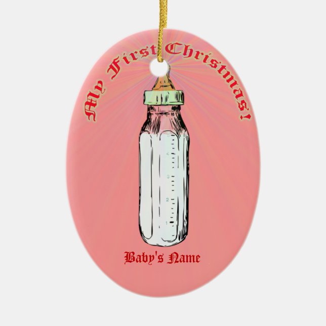 My First Christmas Ceramic Ornament (Front)