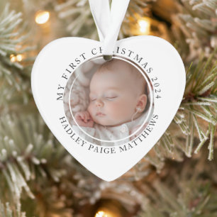 My first Christmas Custom Baby Photo Ornament