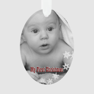 My First Christmas Custom Baby Photo Ornament