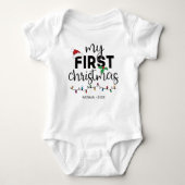 My first Christmas custom name Baby Bodysuit (Front)