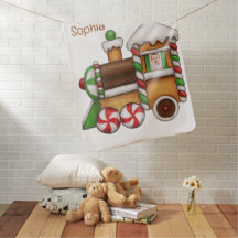 My first Christmas custom name cute train 