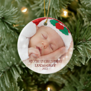 MY FIRST CHRISTMAS CUTE CERAMIC ORNAMENT