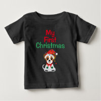 My First Christmas Cute Jack Russell Dog