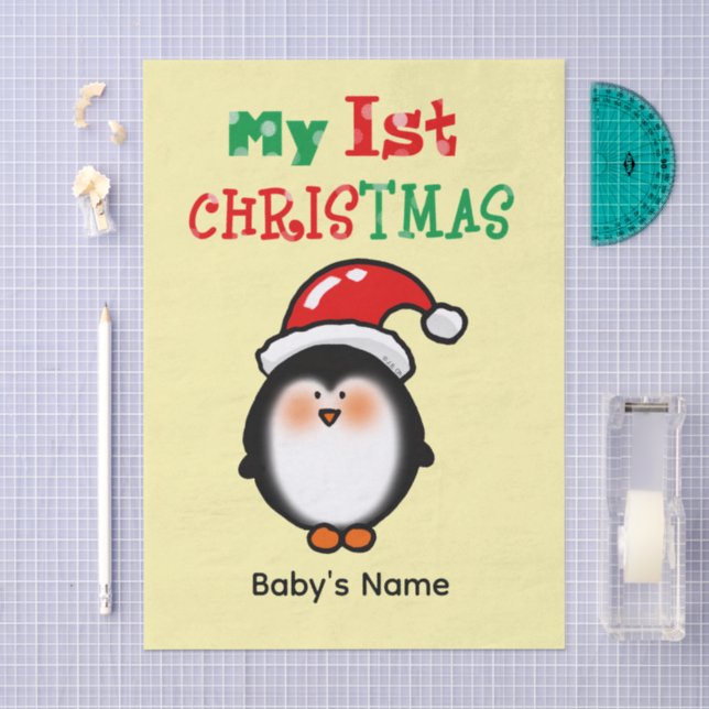 My First Christmas Cute Penguin Tissue Paper (Craft)