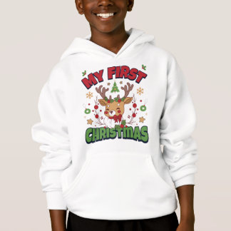 My First Christmas Cute Reindeer Baby 1st Xmas 