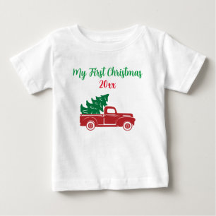 My First Christmas Cute Truck Baby T-Shirt