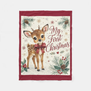 My First Christmas Deer Blanket