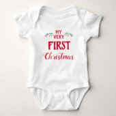 My first Christmas family matching outfit Baby Bodysuit (Front)