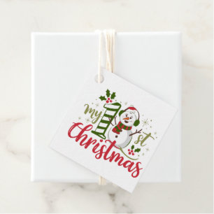 My First Christmas  Favour Tags