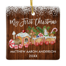 My First Christmas Gingerbread Train Snow Baby