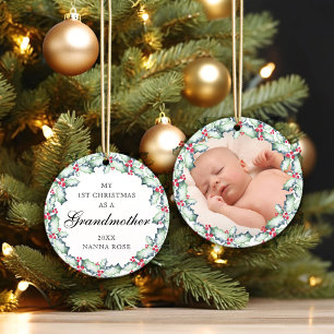 My First Christmas-Grandmother, Photo Keepsake Ceramic Ornament