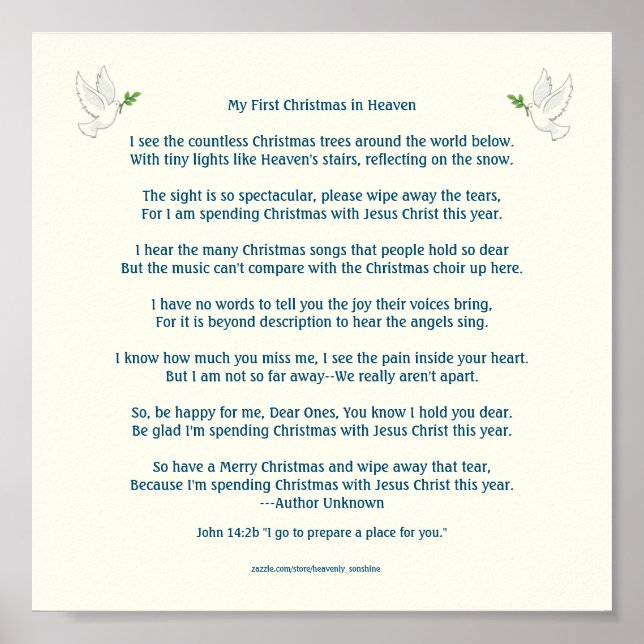 My First Christmas in Heaven Poster (Front)