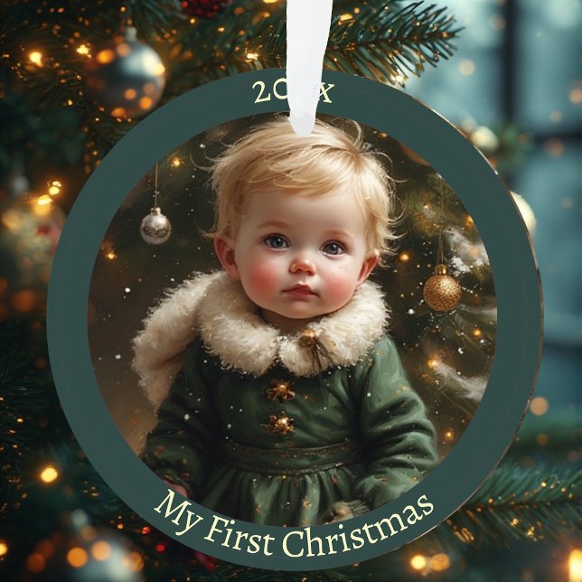 My First Christmas Madonna Personalized Baby Photo (My First Christmas Madonna Personalized Baby Photo Ornament)