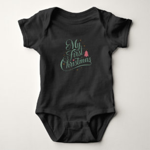 My First Christmas Matching Family Xmas Newborn Baby Bodysuit