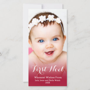 My First Christmas Modern Photo Holiday Card