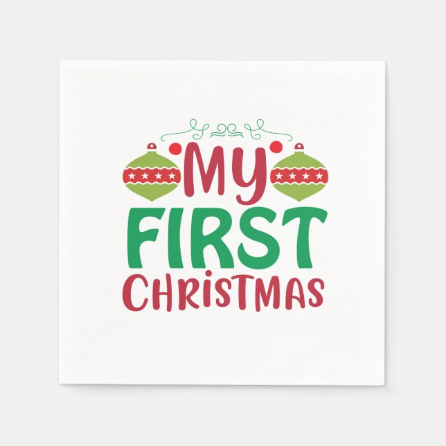 My first Christmas Napkin (Front)
