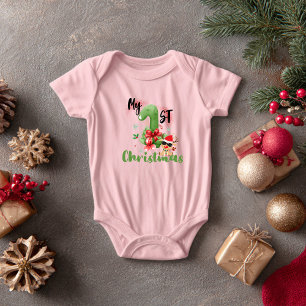 My First Christmas, Nice Christmas Design Baby Bodysuit