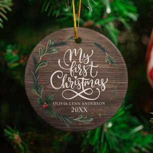 My First Christmas Ornament with Birth Stats