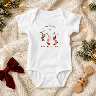 My First Christmas Personalized Baby Bodysuit