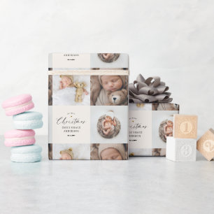My First Christmas Personalized Baby Gift Wrapping Paper